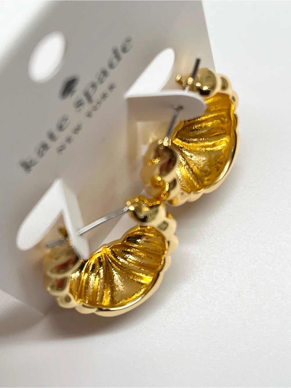 Kate Spade Full French Twist Hoop Earrings NWT - Picture 4 of 5